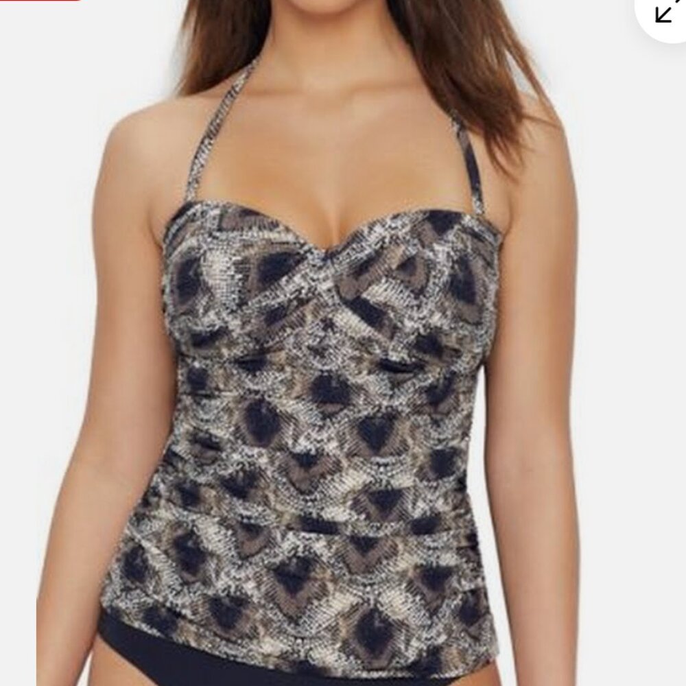 Bleu Rod Beattie Python-Print Strapless Tankini T… - image 2